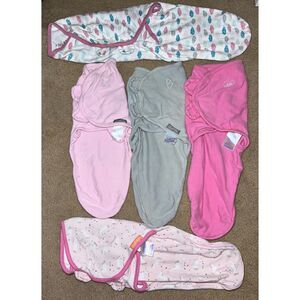 Lot‎ of 5 Swaddle Me Sleep Sacks, 4- Sm/Md, 1- LG, 100% Cotton